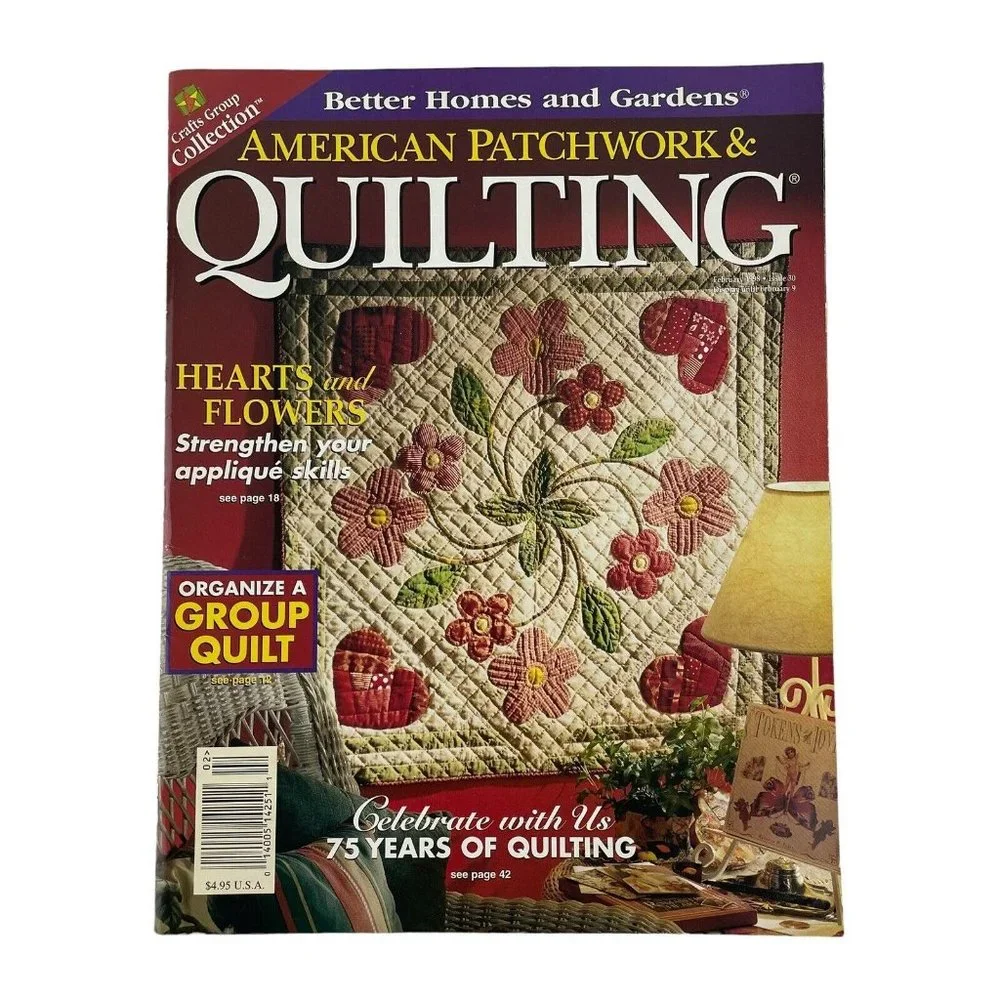 Better Homes‎ & Gardens American Patchwork & Quilting Magazines 1996-98 Lot of 6